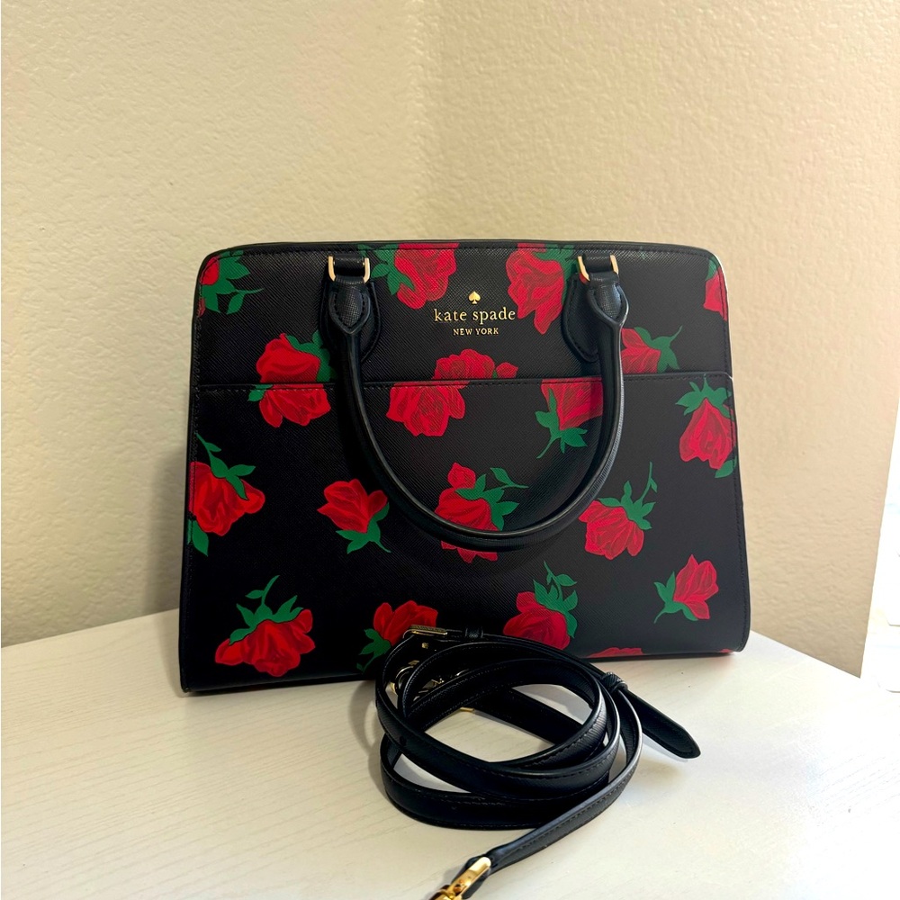 Kate spade rose toss satchel.